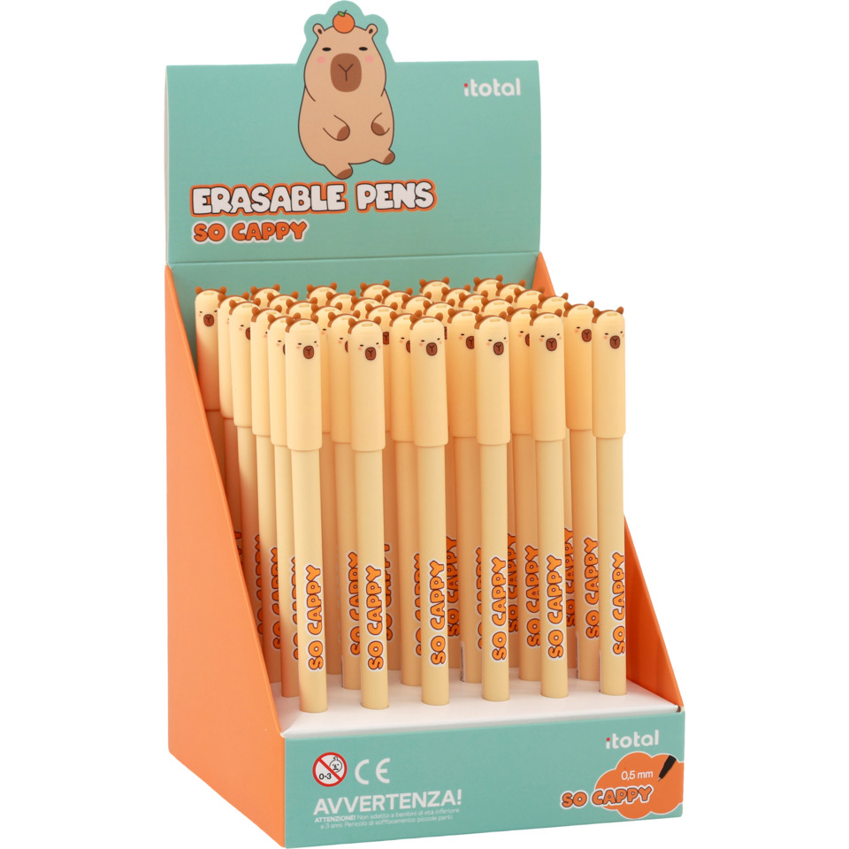 Erasierbare Stifte, Bärenstifte, Pfirsichfarbe, niedliches Zeichen, Display-Ständer