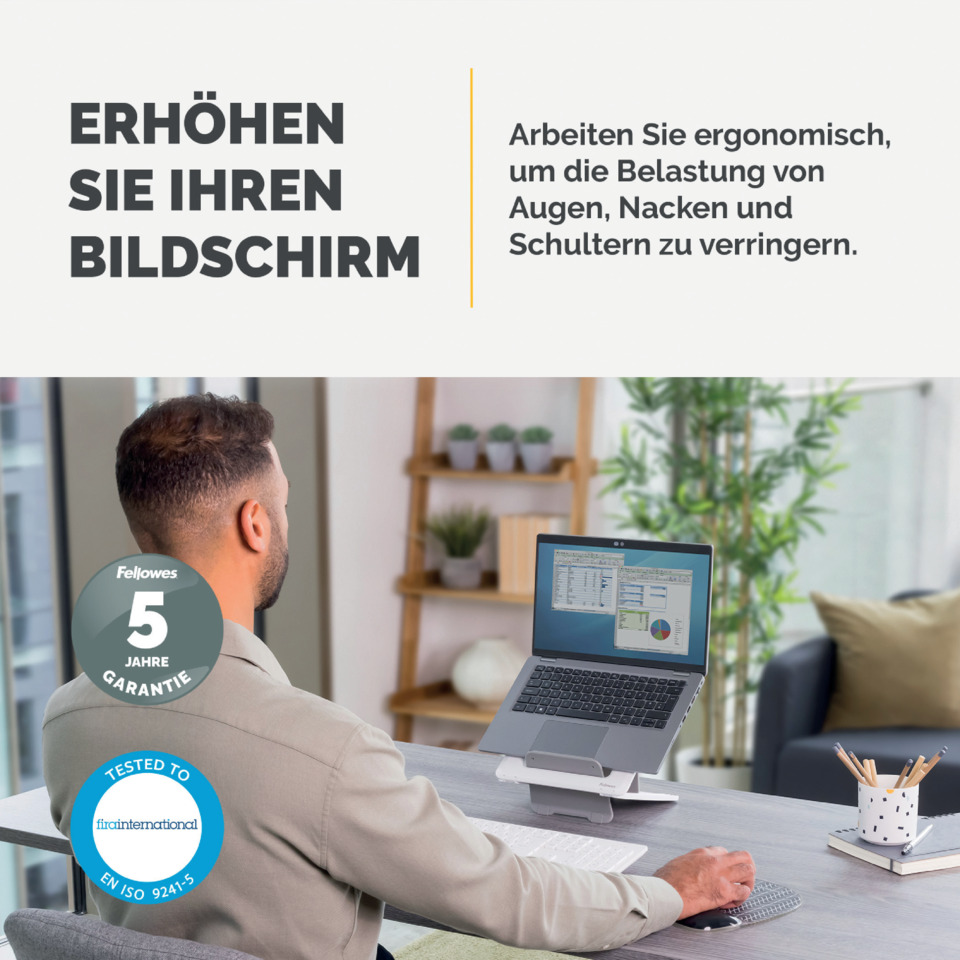 laptop stand, ergonomic, desk setup, office scene, laptop
