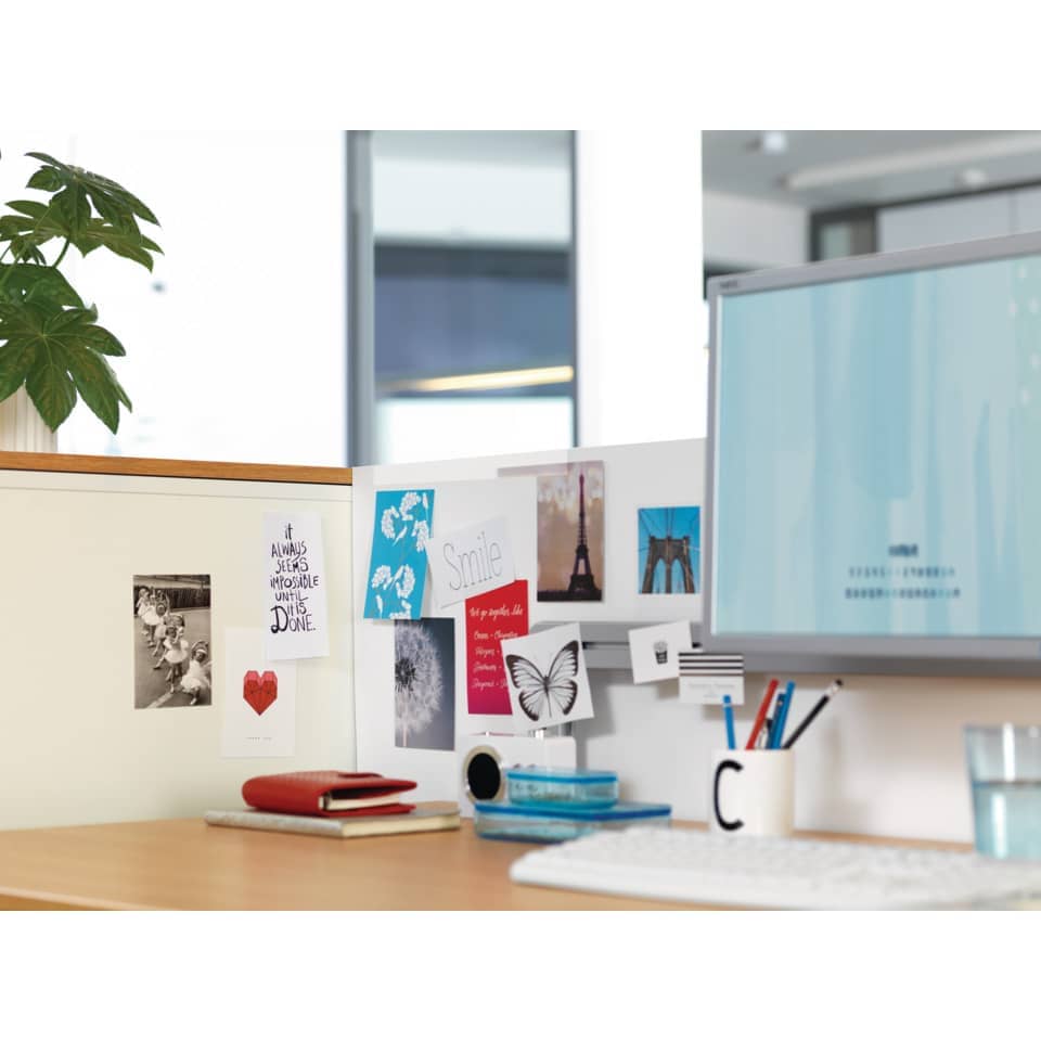 Schreibtisch, Arbeitsplatz, Schirme, Poster, Pflanze