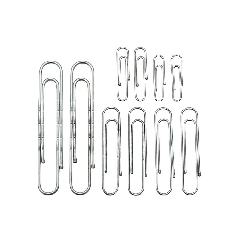 U-förmige Büroklammern, Metallklammern, Papierklammern, Drahtklammern, Große Büroklammern
