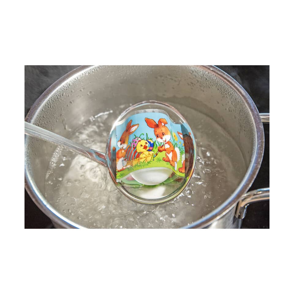 Kinderspielzeug, Bunte Glasschute, Schnellkochtopf?, Löffel, Herdkochen