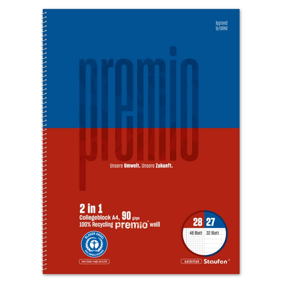 Spiral notebook, A4, notebook, college ruled, paper