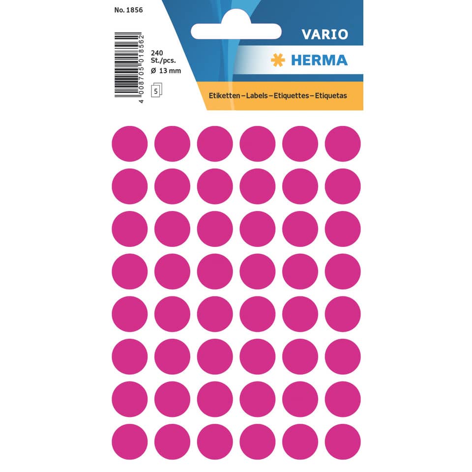 Klebestreifen, Etiketten, Punktsymbolen, Magenta Punkte, Aufkleber-Packung