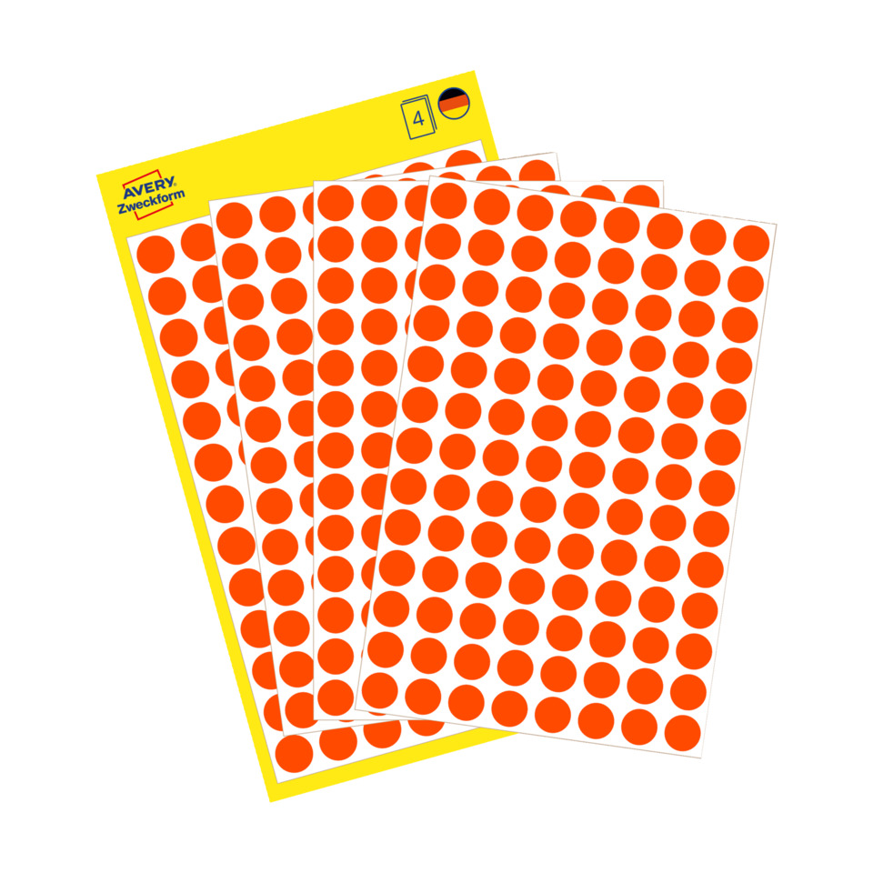 Stickerbögen, Punktaufkleber, Rote Punkte, Punkte Muster, Aufkleberfolie