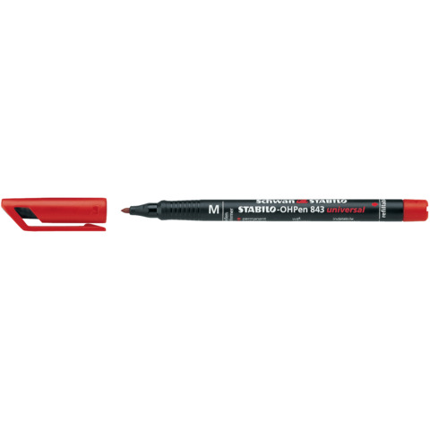 Folienstift OHPen universal, 1 mm, permanent, rot STABILO 843/40