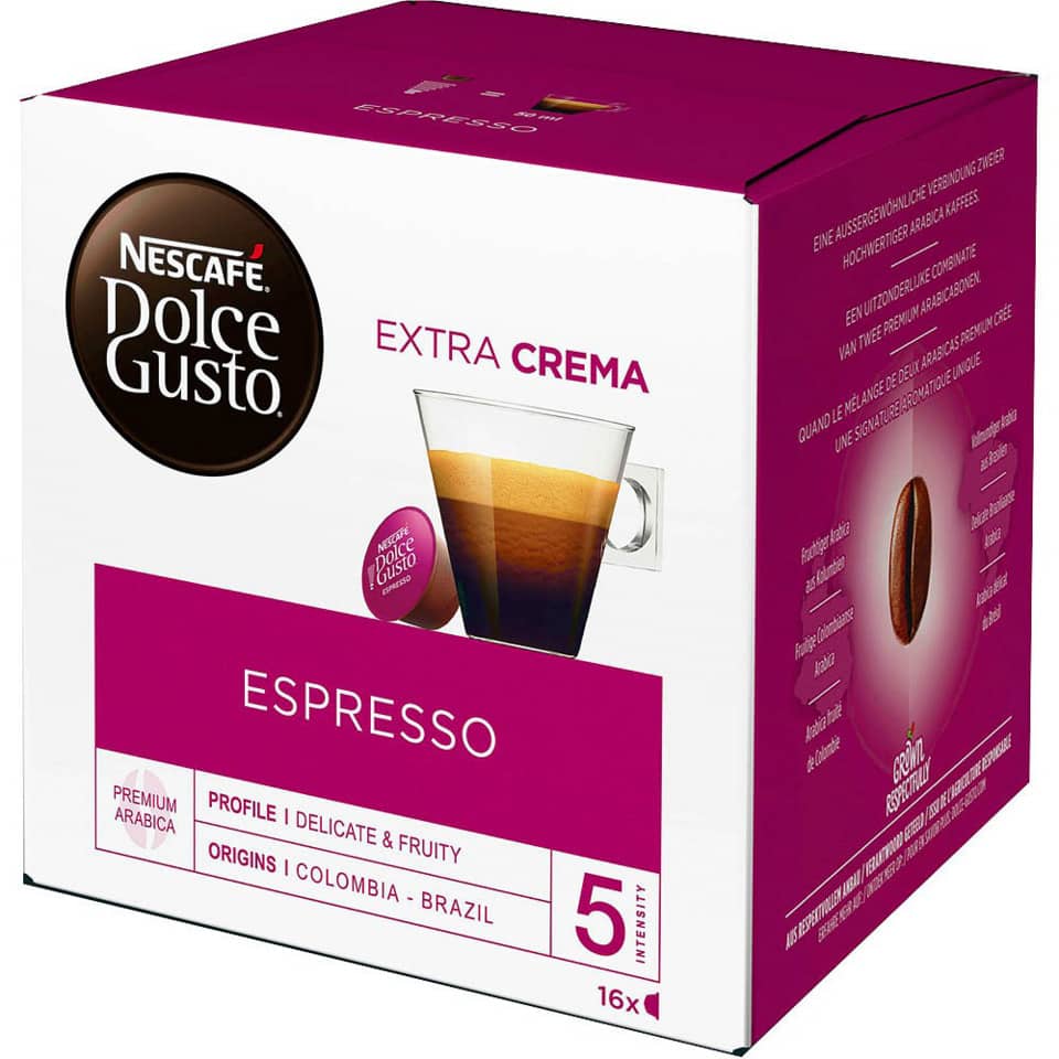 espresso, kafeepackung, dolce gusto, crema, kollektion 5
