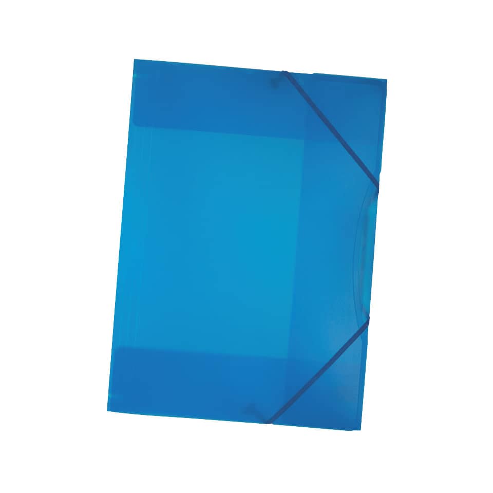 Gummizugmappe, A3, Kunststoff, transparent blau FOLIA 6994