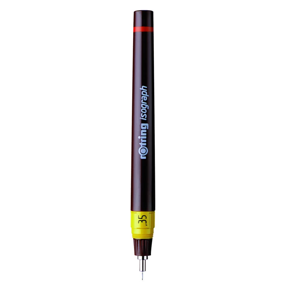 mechanisches Bleistift, minenbleistift, brauner Körper, gelber Griff, Radiergummi verstellbar