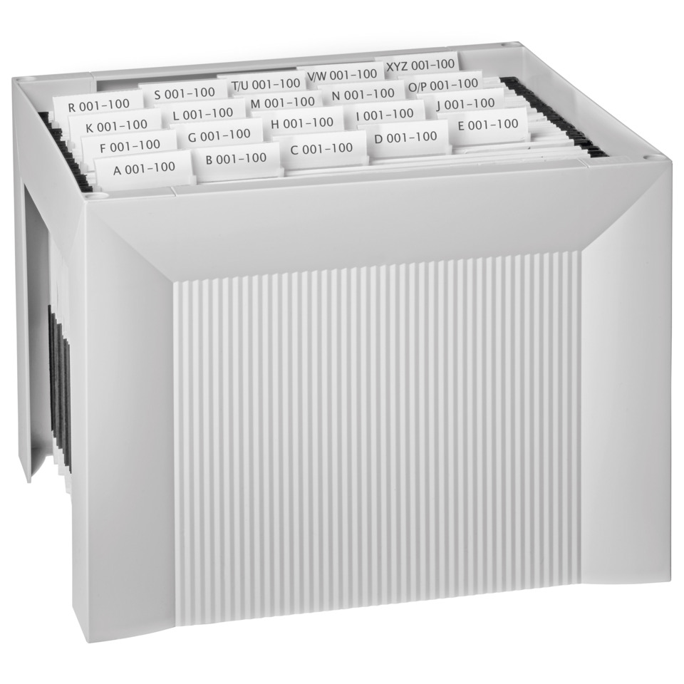 Kartenkassette, Trennblätter, Datenspeicher, Ablagekassette, Schubladenkassette