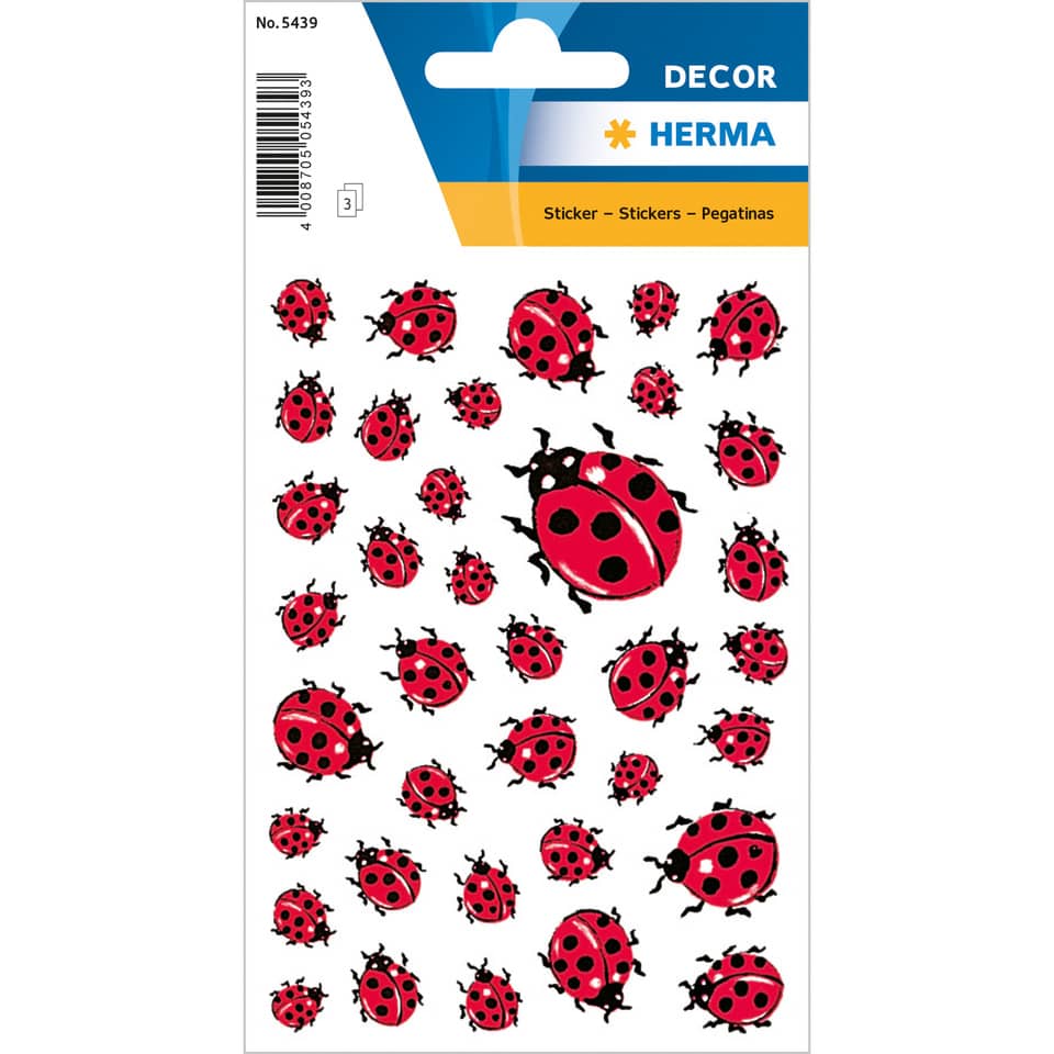 Marienkäfer Sticker, Stickerbogen, Ladybug Muster, Klebefolie, DekorSticker