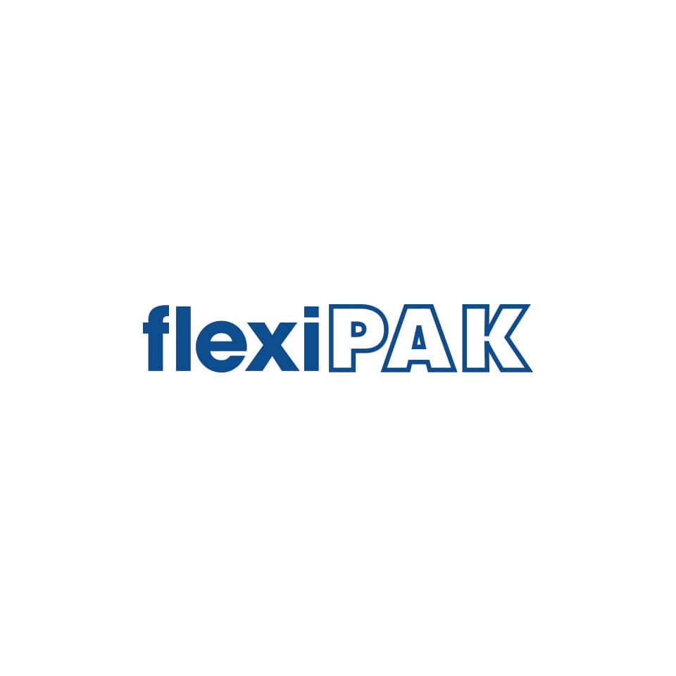 logo, flexipak, branding, blau, Wortmarke