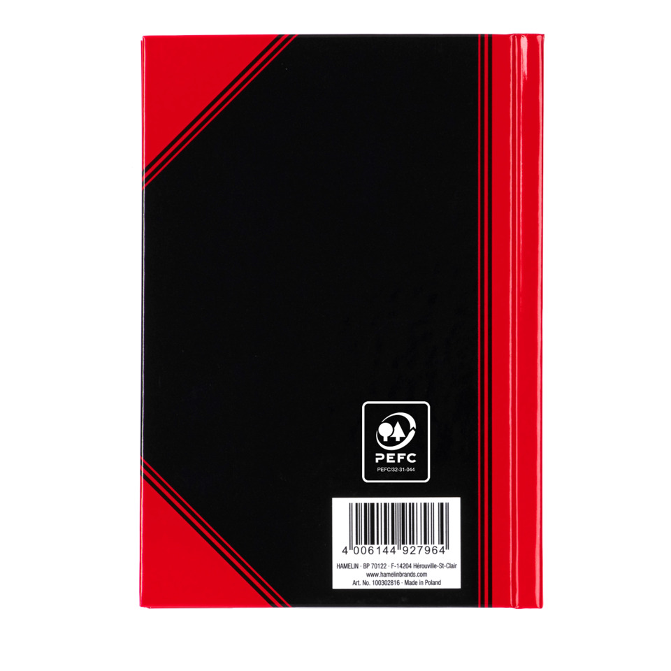  Verpackung,  schwarze Box,  roter Rand,  Strichcode,  PEFC-Logo