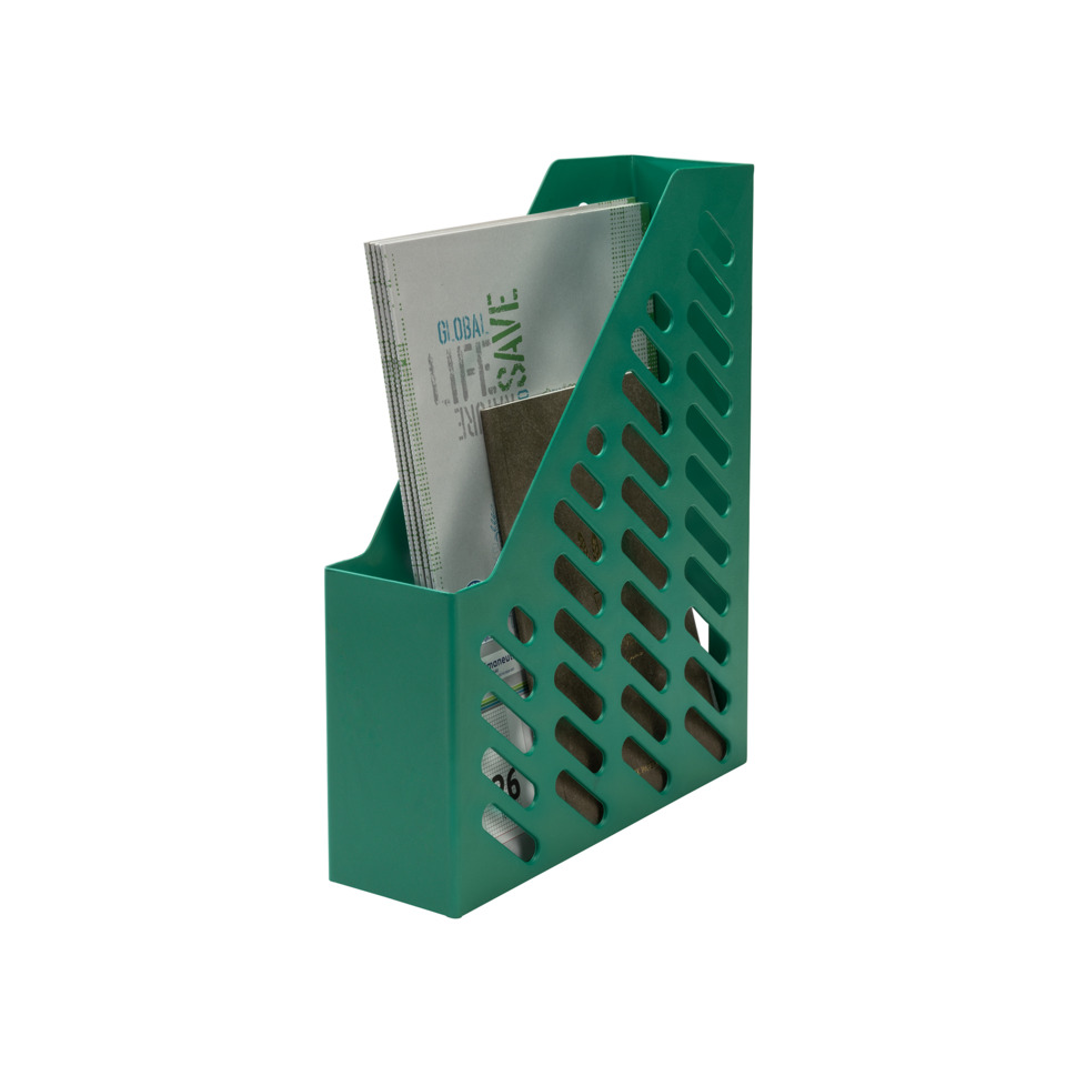 Magazinehalter, Schreibtischorganizer, Grün, Belüftetes Design, Papierspeicher