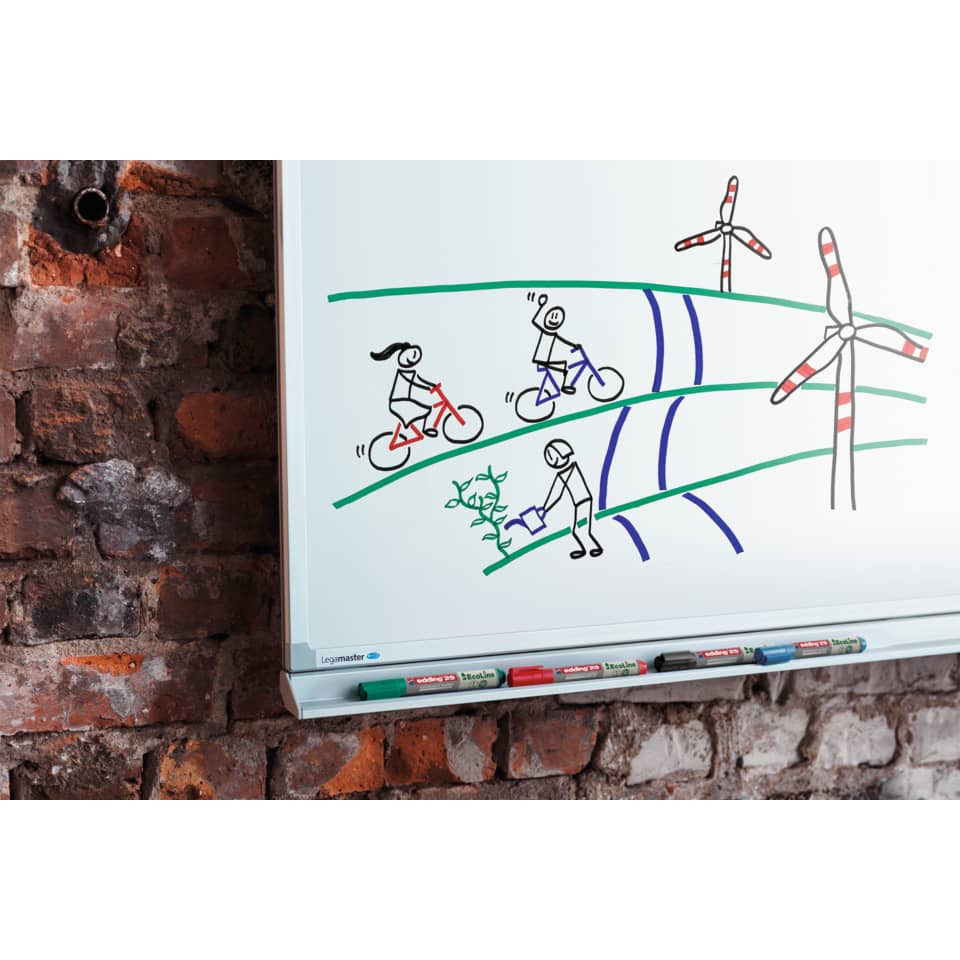 whiteboard,  drawing,  bikes,  wind turbine,  plants