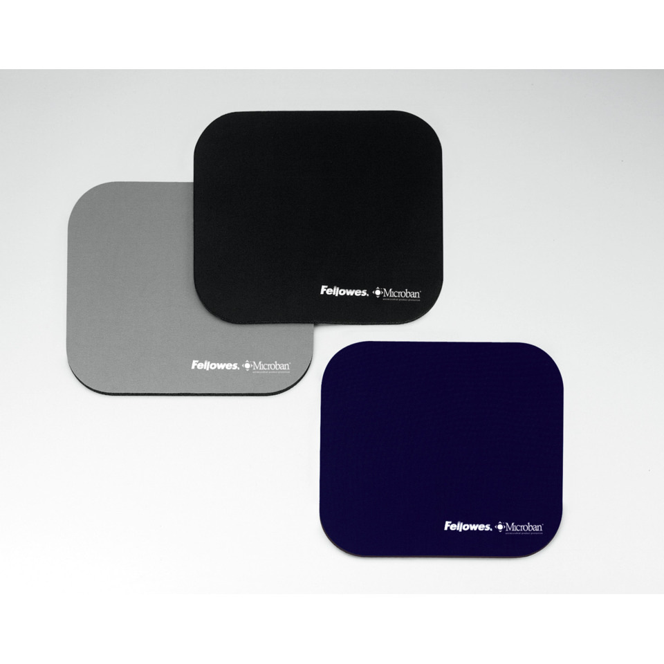 Mauspad, abgerundet, grau, schwarz, marineblau