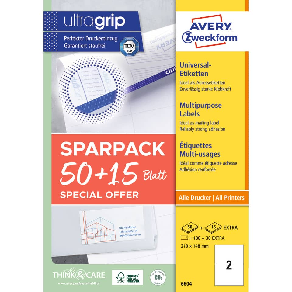 Etiketten, Universaletiketten, Multifunktionsetiketten, Beschriftung, Label-Packung
