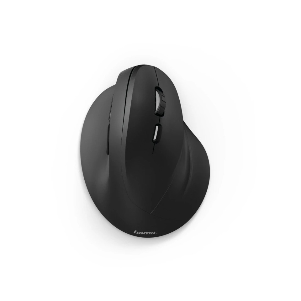 Maus, Drahtlos, Optisch ergonomisch, Schwarz, Scrollrad