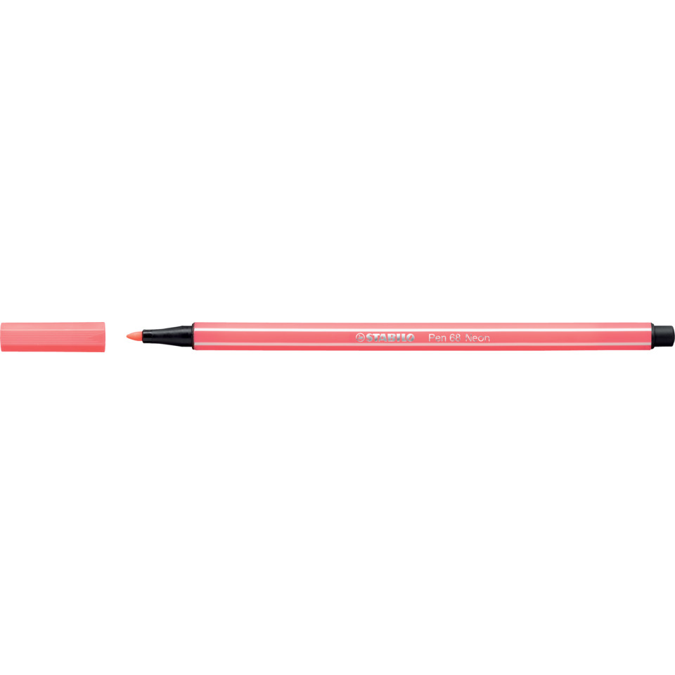 Marker, Kugelschreiber, Neonpink, Körper aus Kunststoff, Cap abnehmbar