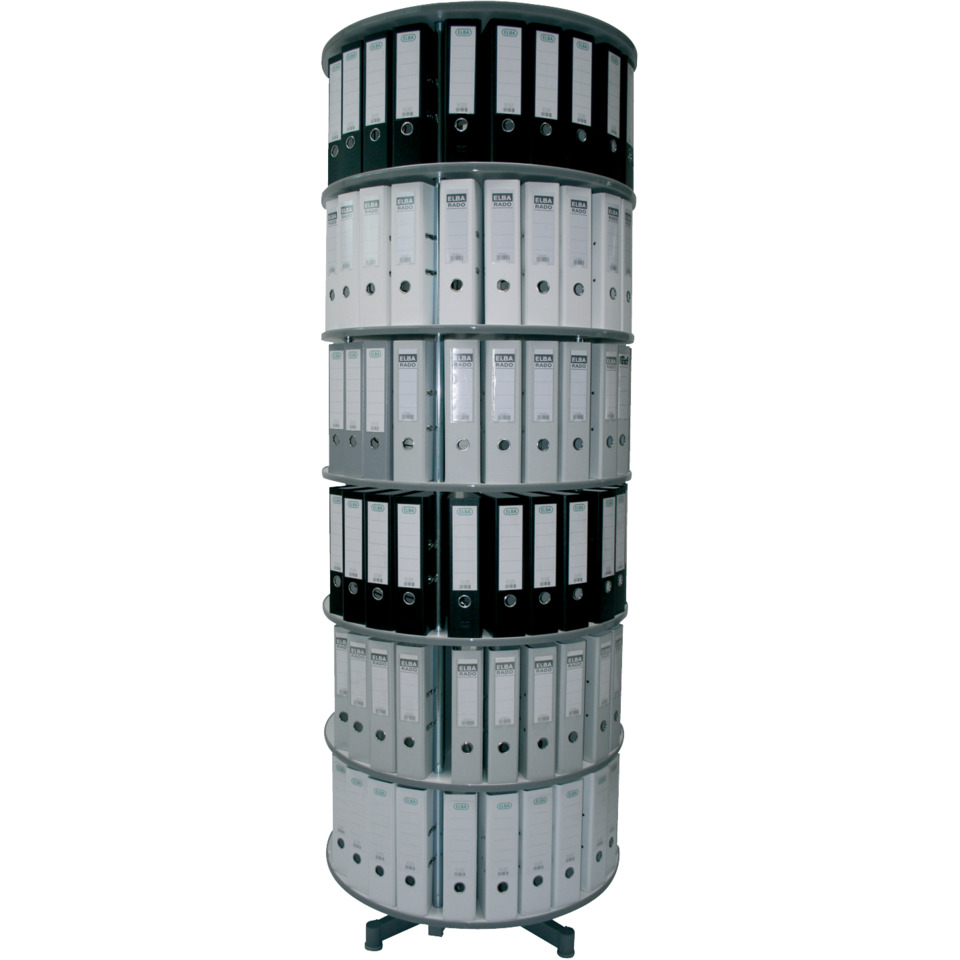 Ordner-Drehsäule, 6 Etagen, Ø810mm, grau REEF R2081B6