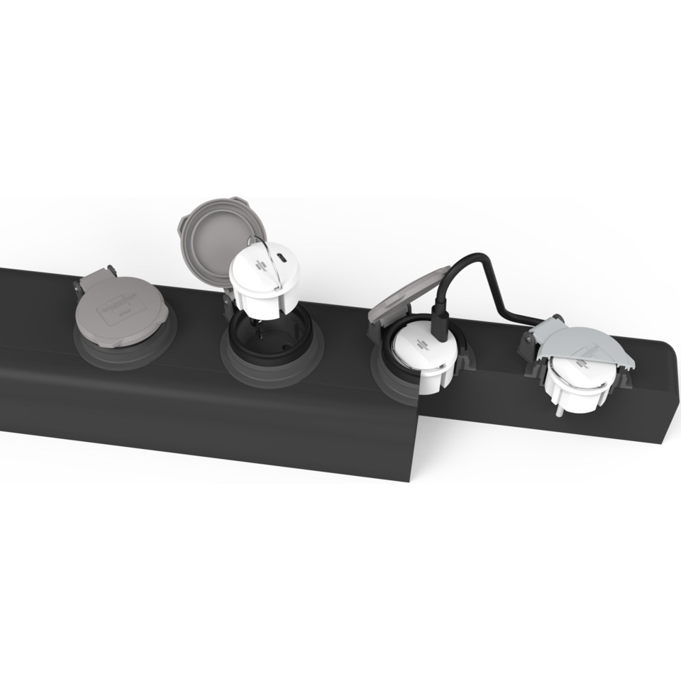 Verladerung, Deckel, Steckdose, Kabel, Kabelmanagement
