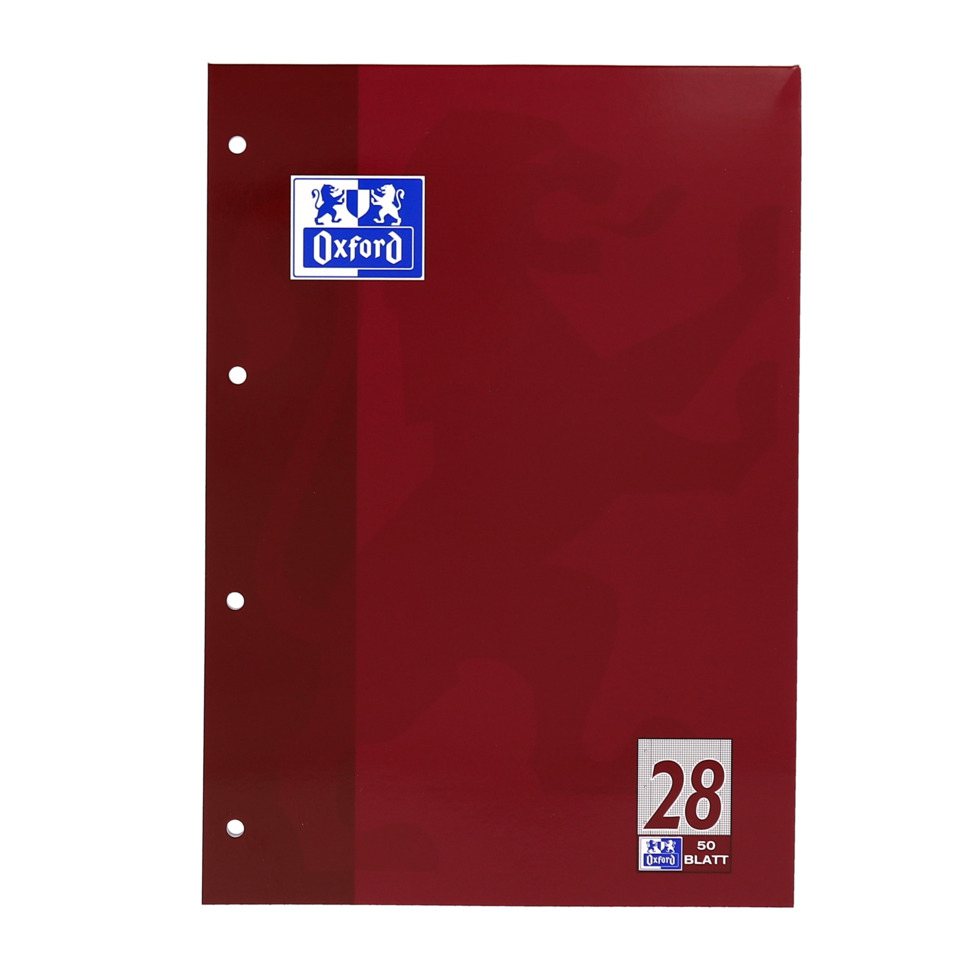 A4 Hülle, Dreiring-Ordner, roter Ordner, Oxford, Notizordner