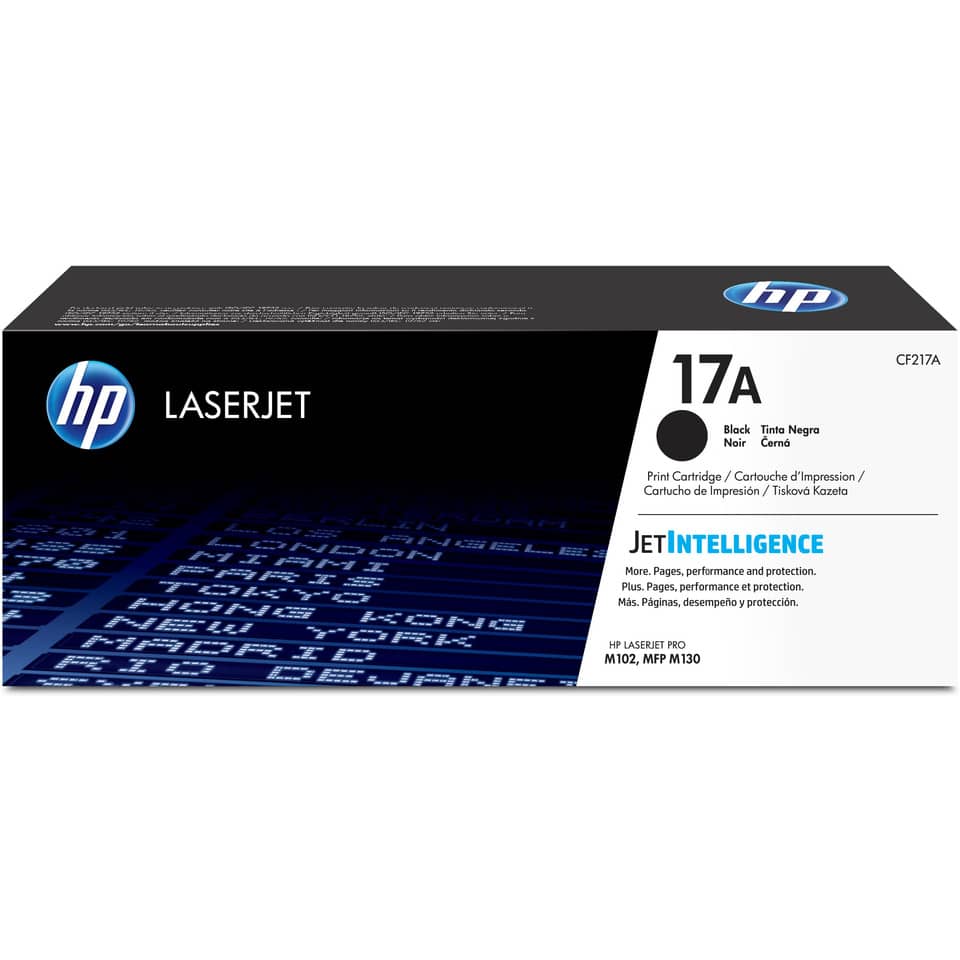 LaserJet, Tintenpatrone, Schwarz, 17A, JetIntelligence