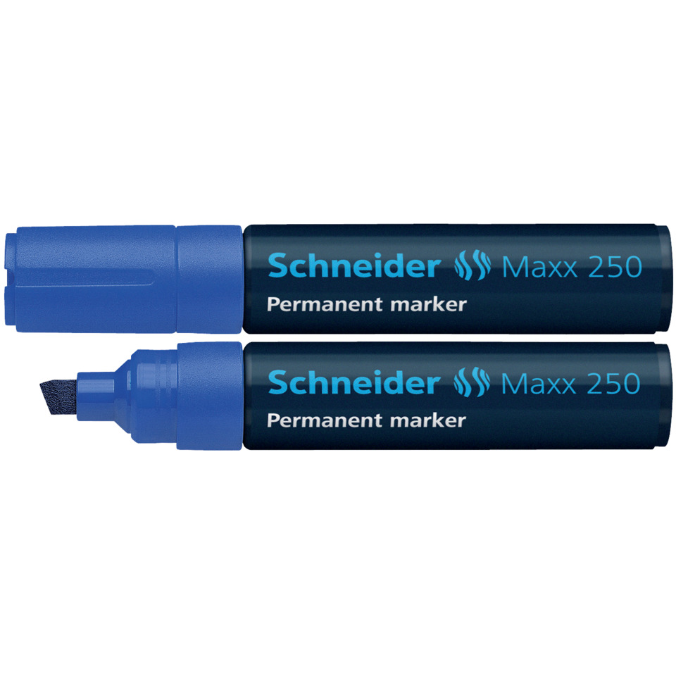 Permanentmarker, Marker, Schreiber, Maxx 250, Blauer Marker