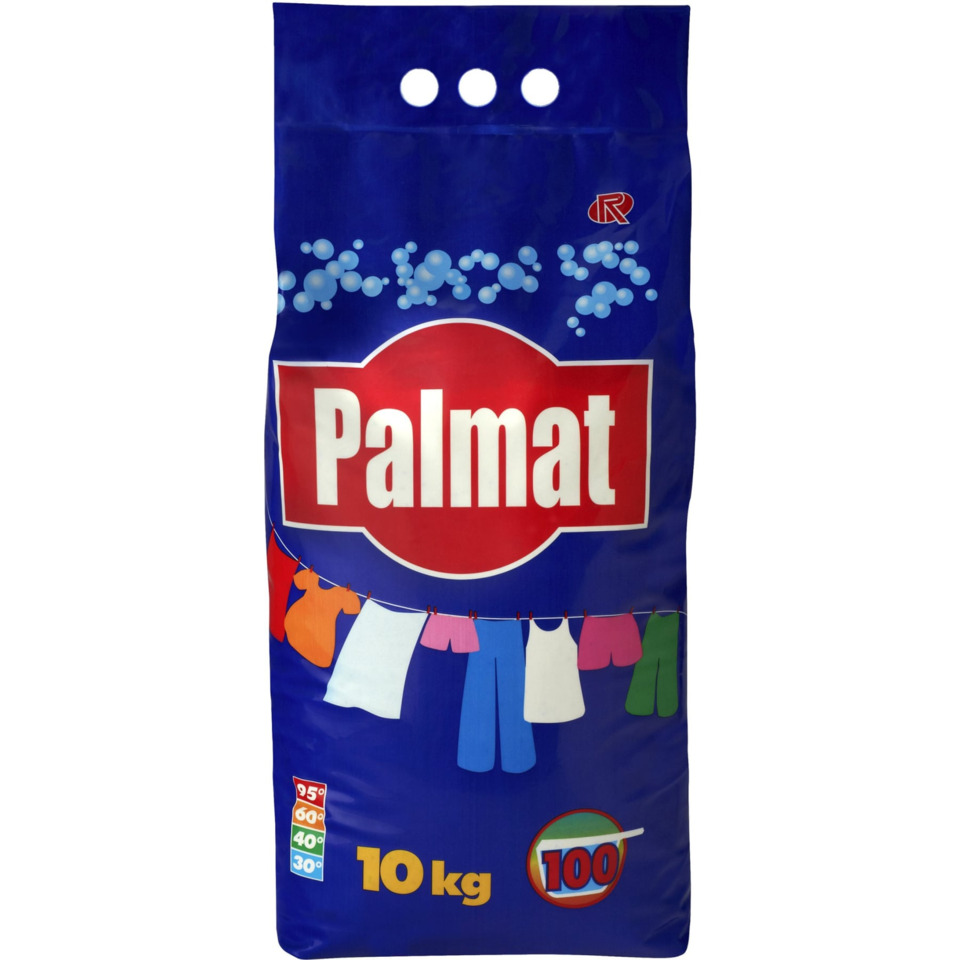 Waschmittel, Palmat, Waschpulver, 10 kg, Blaue Verpackung