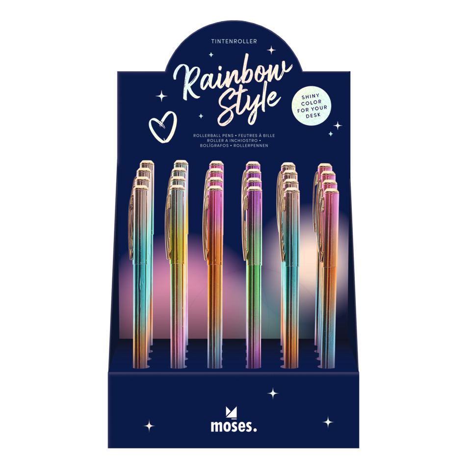 Rollerball-Pen, Rainbow Style, Metallic Pens, Schreibtischzubehör, Set mit Stiften