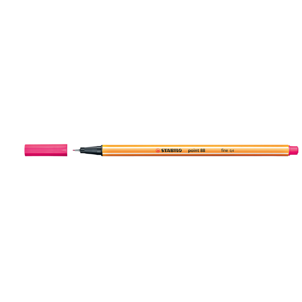 marker, stift, fineliner, orange, rosa cap