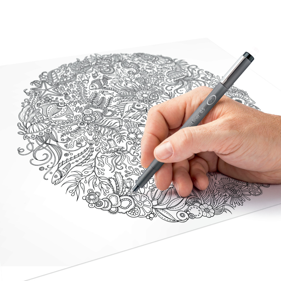 Stift, Zeichnung, Illustration, Ausmalen, Doodle