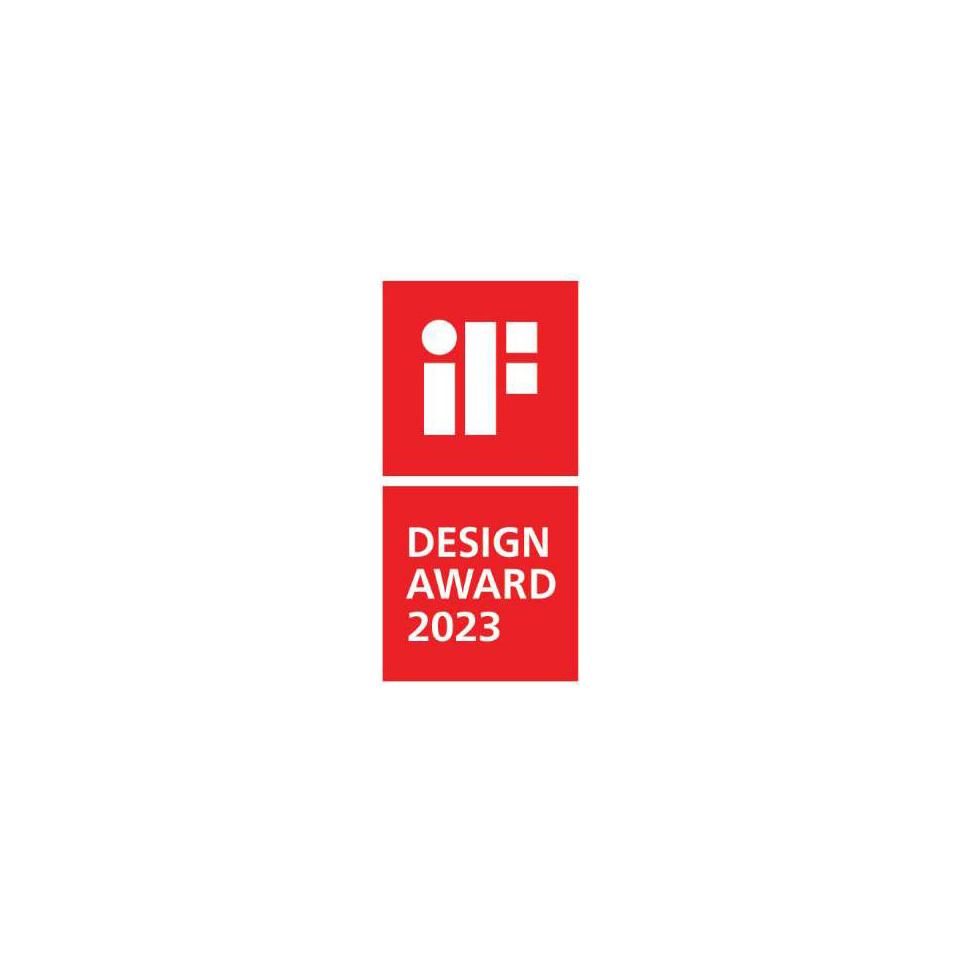 design award, roter logo, ib design, auszeichnungsabzeichen, 2023 design