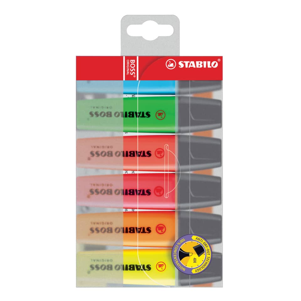 Marker, Highlighter, Pastellfarben, 8er-Set, Stabilo