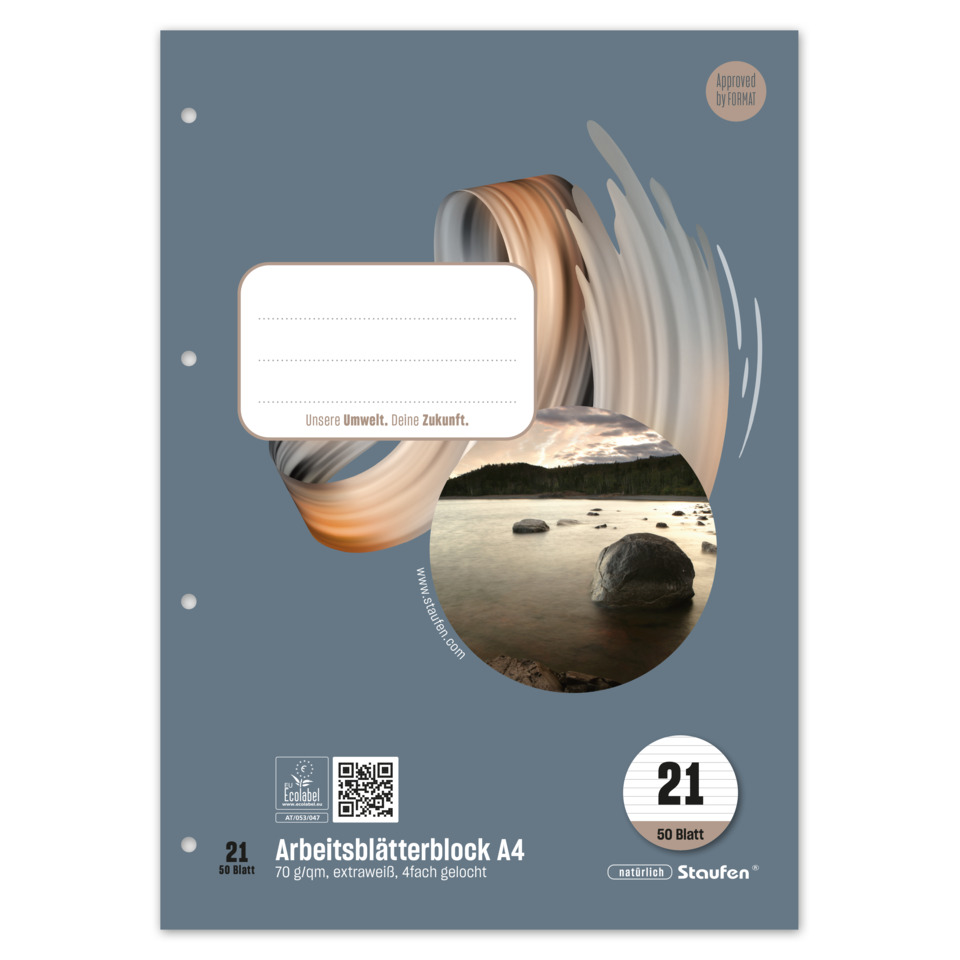 notebook, Spiral, A4, 50 Blätter, Linierte