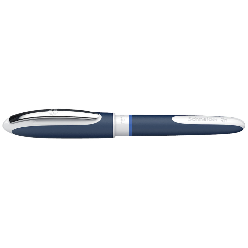 Kugelschreiber, Gelschreiber, blaue Hülle, Metalclip, Schneider