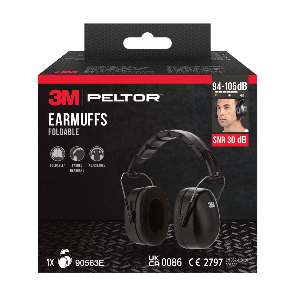 Kopfhörer, Over-Ear, faltbar, Schwarz, 3M Peltor