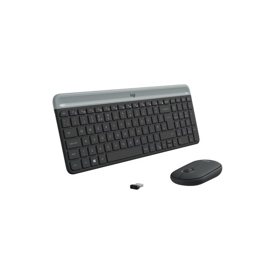 Tastatur, Kabellose Tastatur, Maus, Ultrakompakt, USB-Empfänger