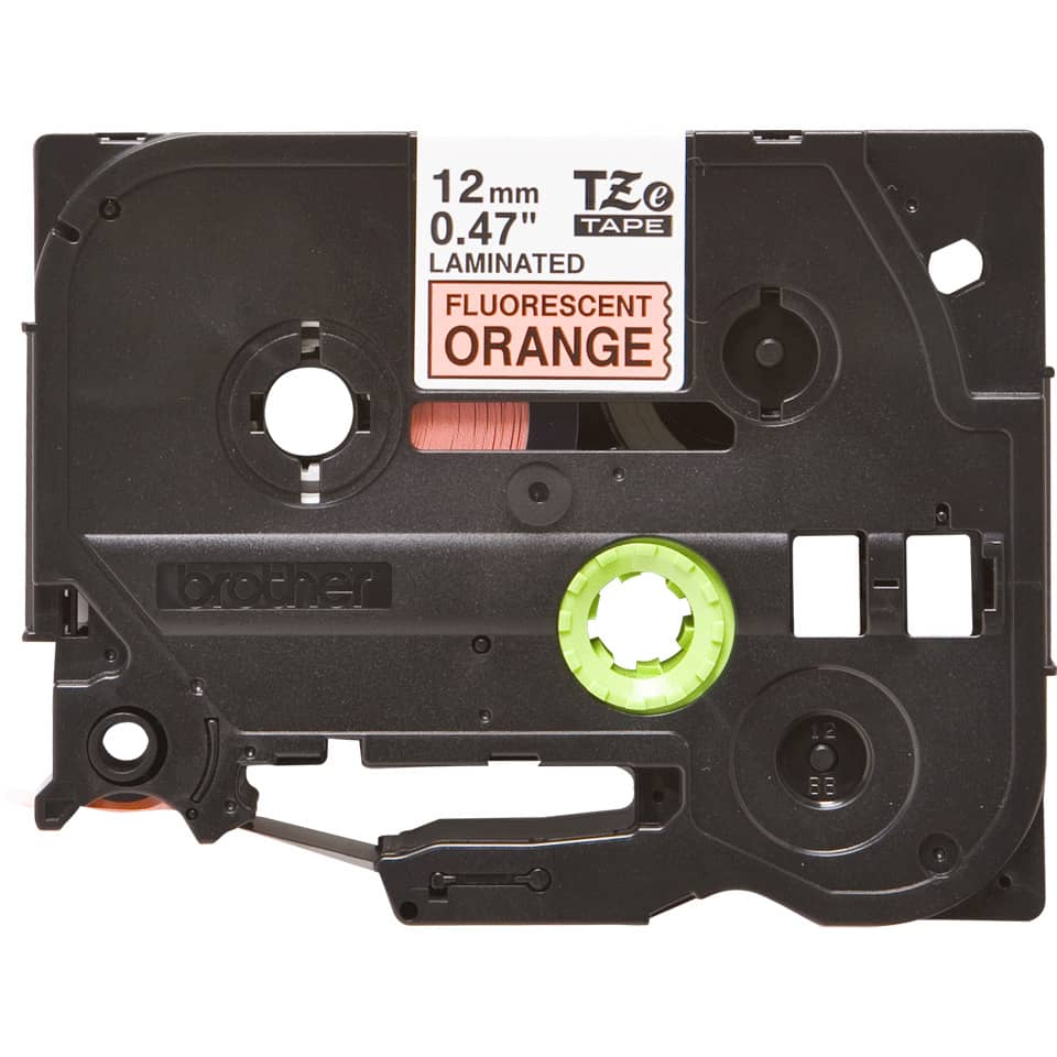 Kassette, Fluoreszierend Orange, Laminated, 12 mm, Tape-Mechanik