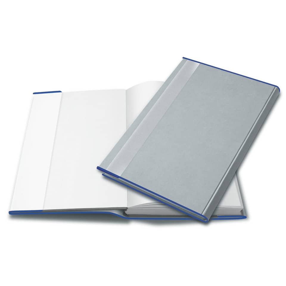 Notizbuch, Leporello, Hardcover, Blau, Blanko