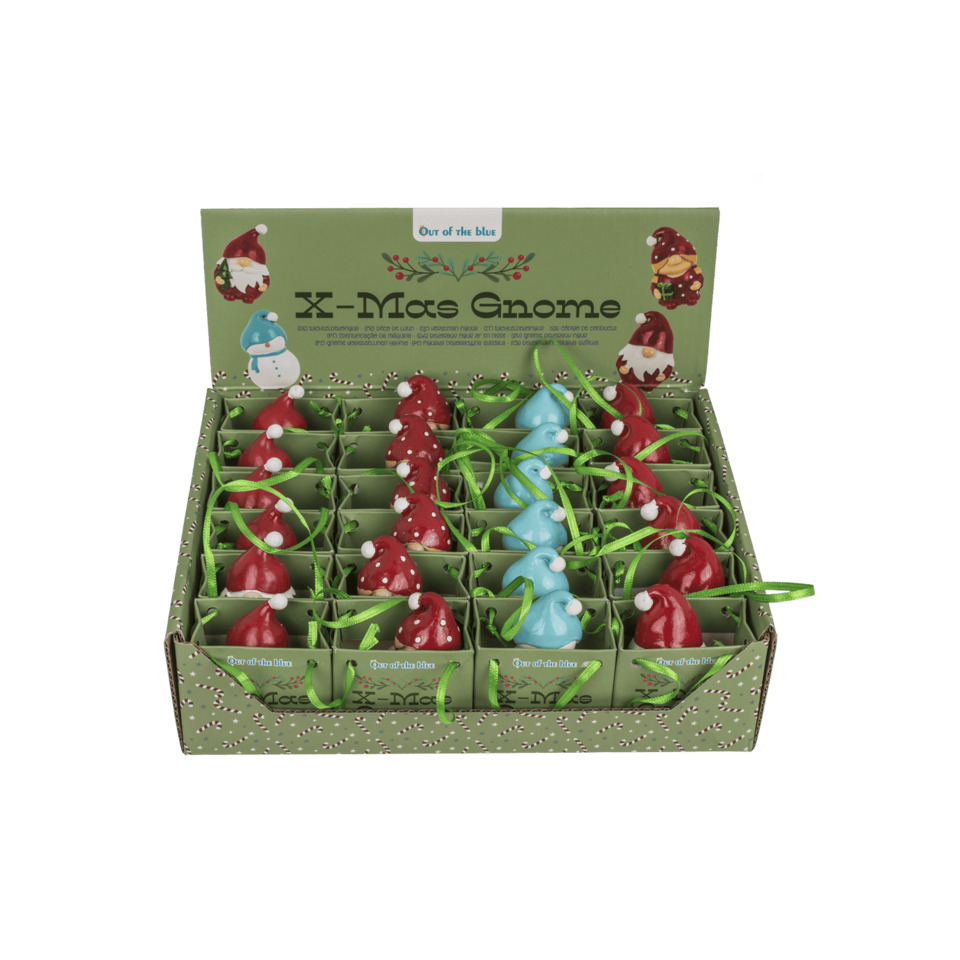 gnome, ornament, red, blue, green