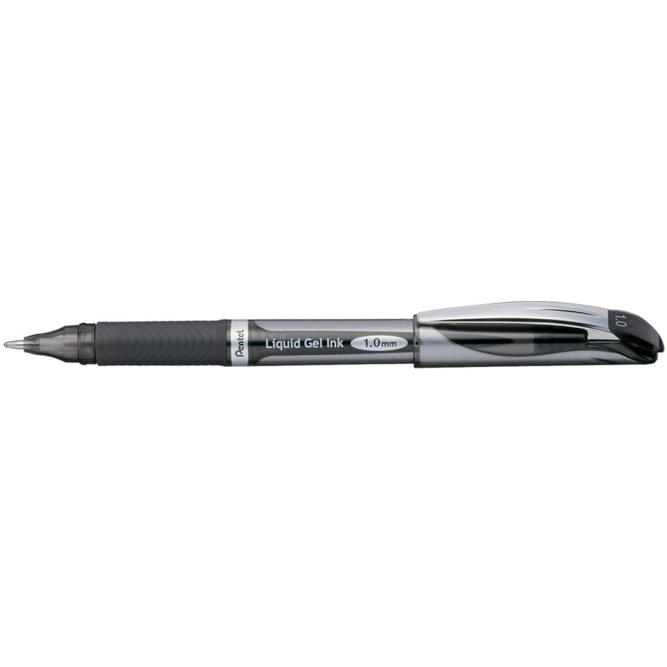 Kugelschreiber, Liquid Gel Ink, 1.0 mm, Gummi-Griff, Stift mit Clip