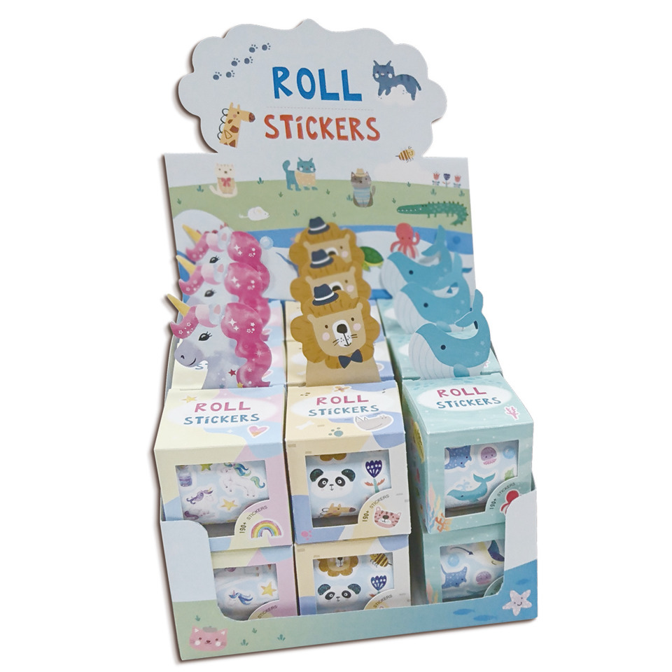 Roller Sticks, Sticker Set, Animal Stickers, Cute Animals, Pastel Colors