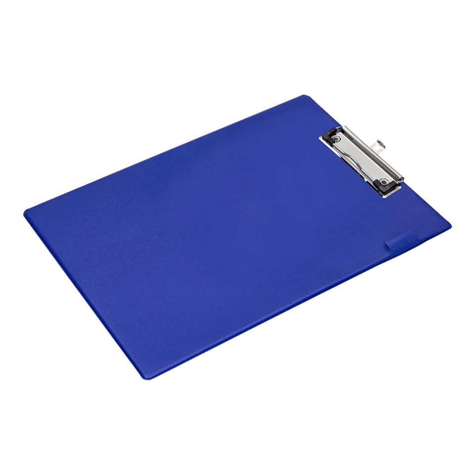 Klemmbrett, Blau, Clipboard, Metallclip, Glattes Cover