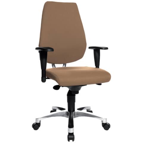 Drehstuhl Sitness 30 hellbraun   für Teppichboden TOPSTAR SI99K G07