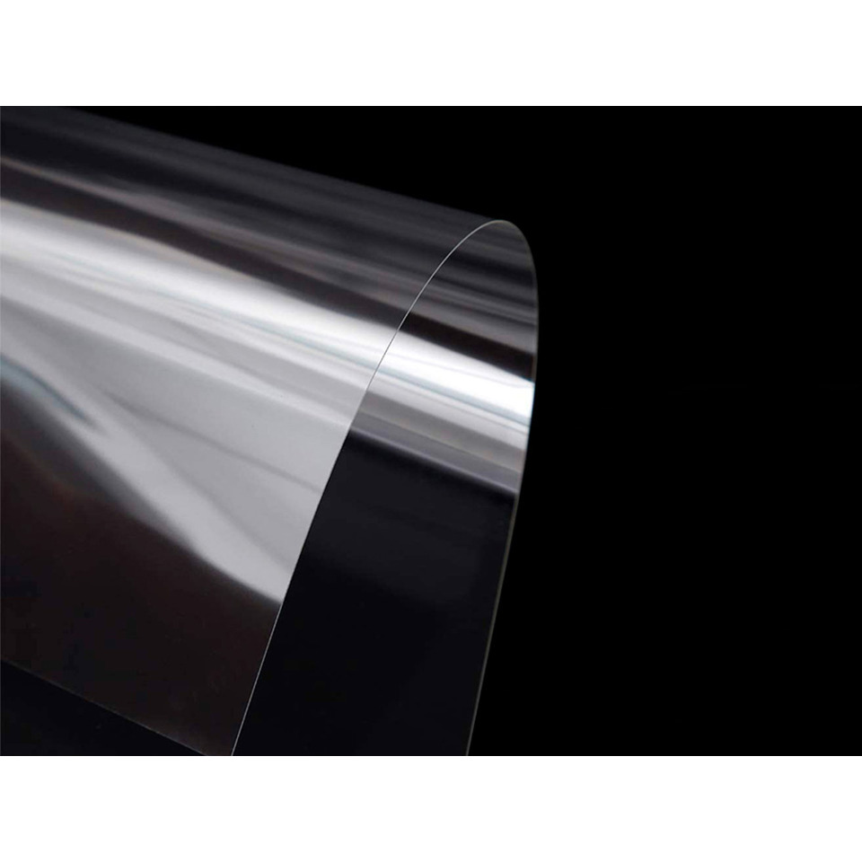 folie, assistent, transparente folie, poliertes metallisch, scheibe