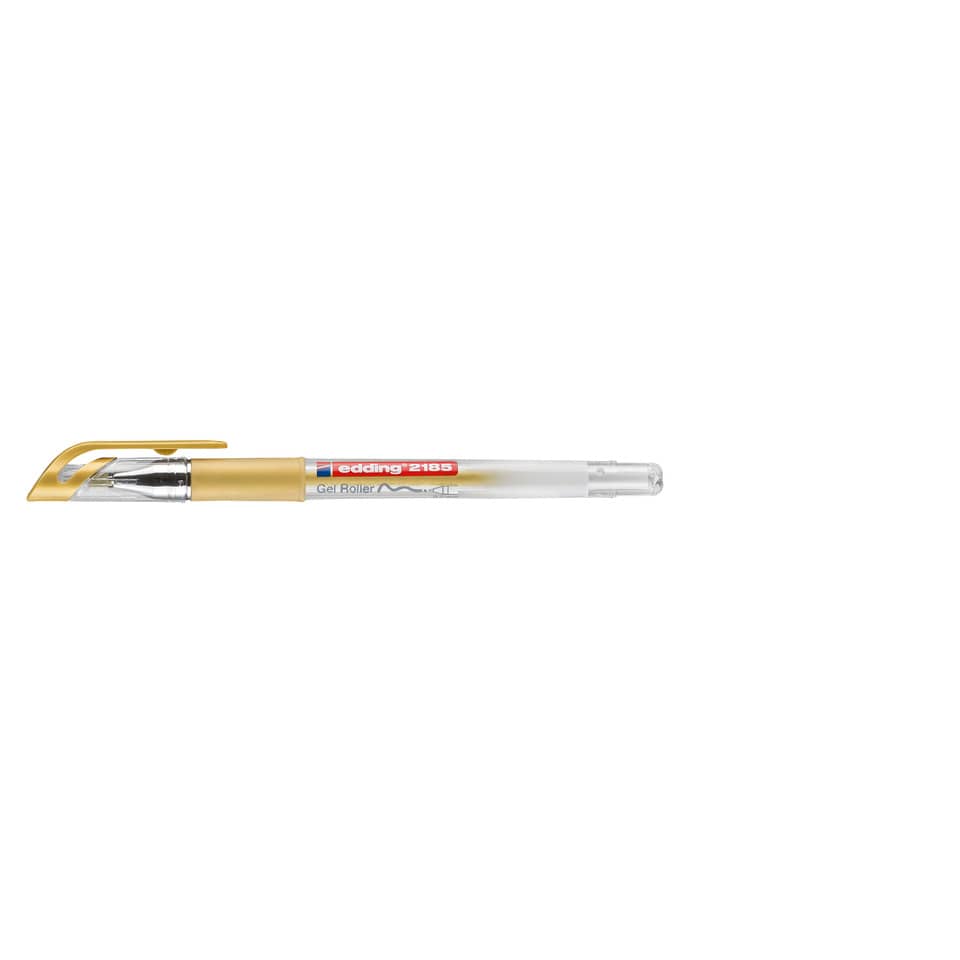 Gelstift, Rollerball, Goldfarben, Transparenter Körper, Feinlinierwerkzeug
