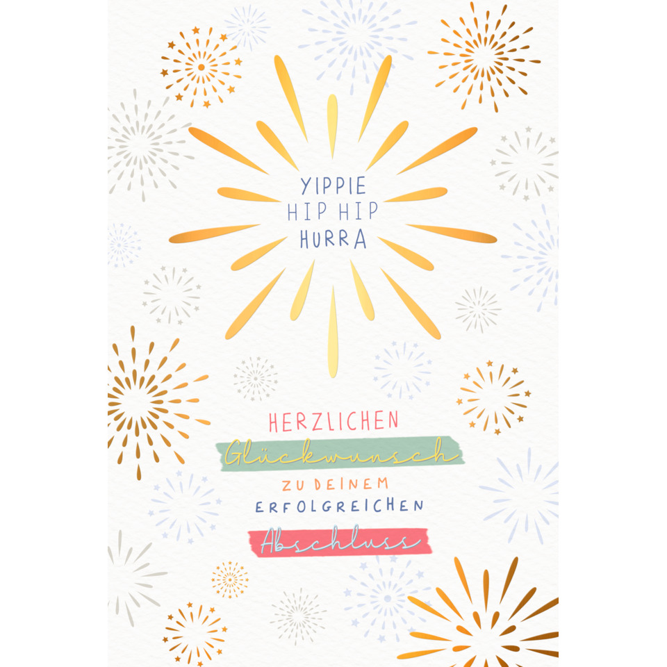 Grußkarte, Feier, Feierabend, Abschluss, Glückwunsch