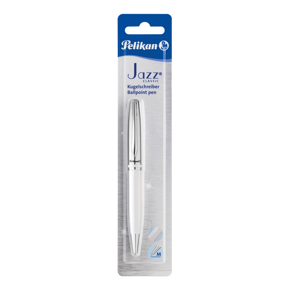 Ballpoint pen, Kugelschreiber, Metallic, Silber, Jazz Classic, Kugelschreiber, Ballpoint pen, Schreibgerät, Metallic silver, weißer Körper