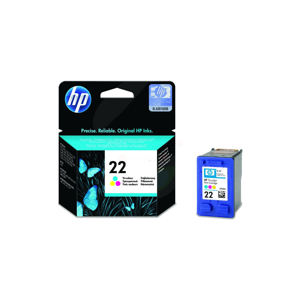 Tintenpatrone, HP, 22, Tri-Farbe, Cyan Magenta Gelb