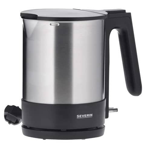Wasserkocher 1,7L 2200 W Edelstahl gebürstet/schwarz SEVERIN WK 3409